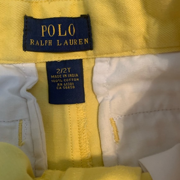 Polo toddler yellow khaki shorts 2T like new - Picture 2 of 3